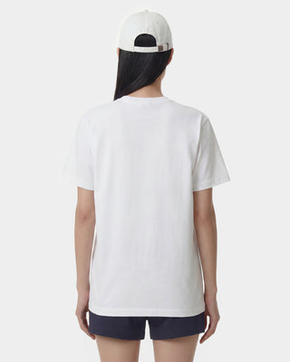H&W Crest T-Shirt - White/Light Navy