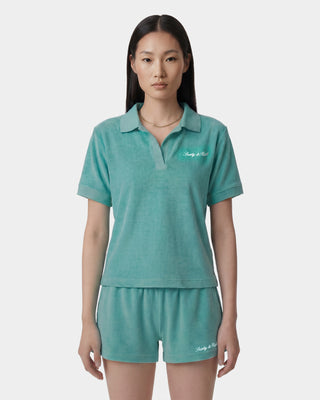 Signature Logo Terry Polo - Amalfi Green/White