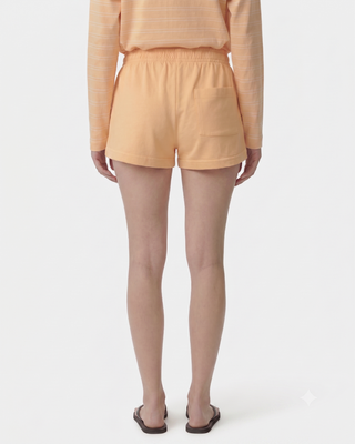 Title Embroidered Disco Short - Limone/Light Navy