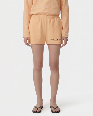 Title Embroidered Disco Short - Limone/Light Navy