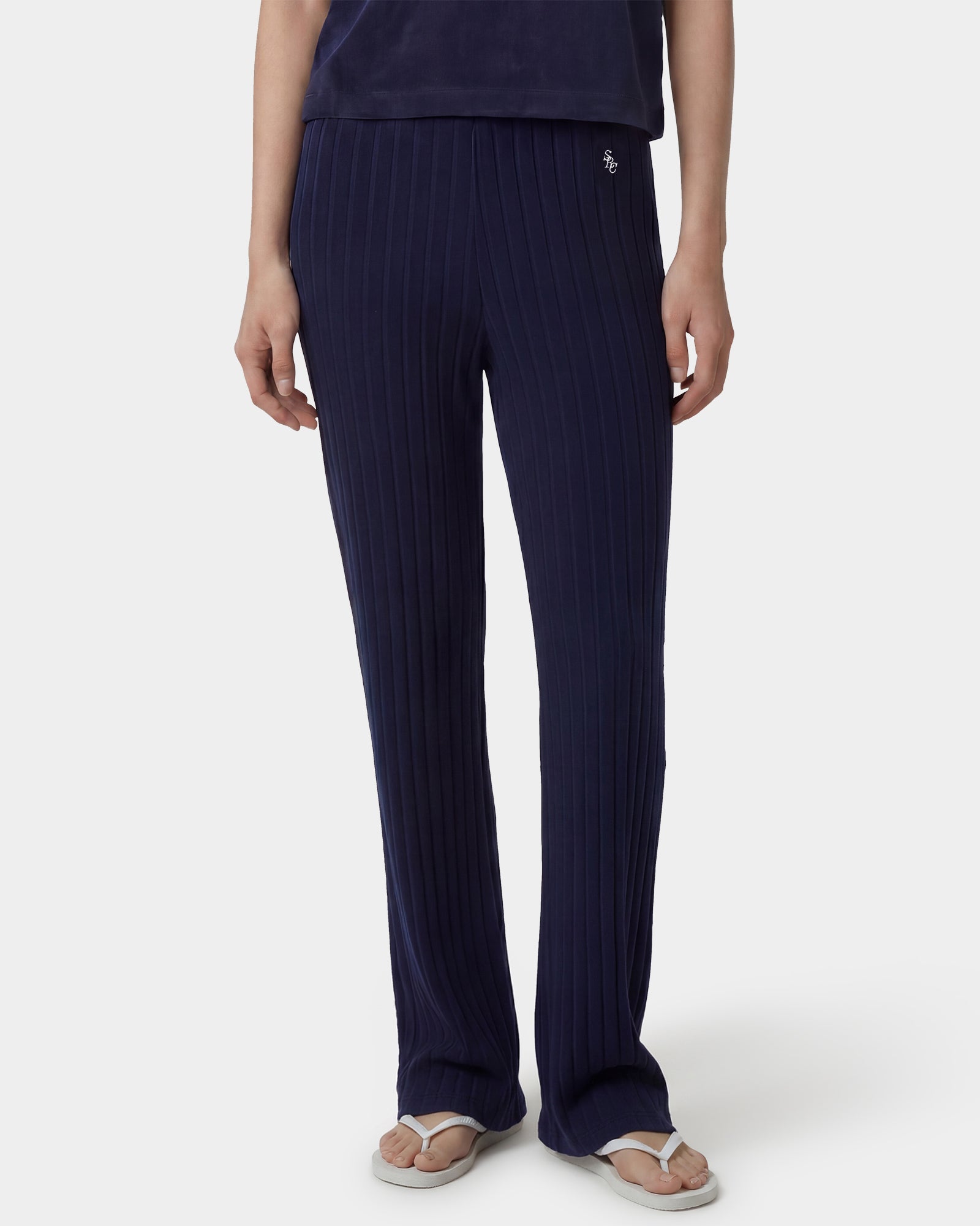 SRC Ribbed Trousers - Dark Navy/White – Sporty & Rich