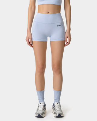 Signature Logo Mini Biker Short - Ciel/Navy