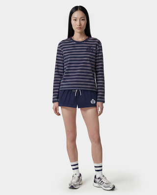 NY Crest Easy Longsleeve - Light Navy Striped/Light Navy