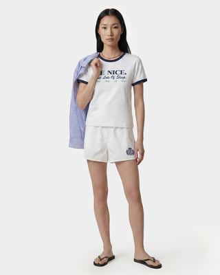 NY Crest Mini Boxer - White/Navy