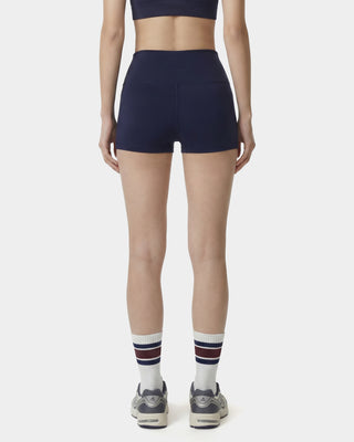 Signature Logo Mini Biker Short - Navy/White