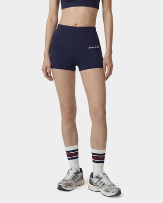 Signature Logo Mini Biker Short - Navy/White