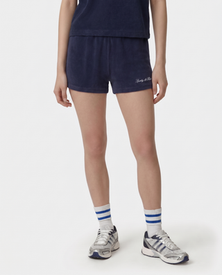 Signature Logo Terry Short - Light Navy/White