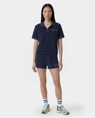 Signature Logo Terry Short - Light Navy/White