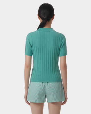SRC Ribbed Polo - Amalfi Green/White