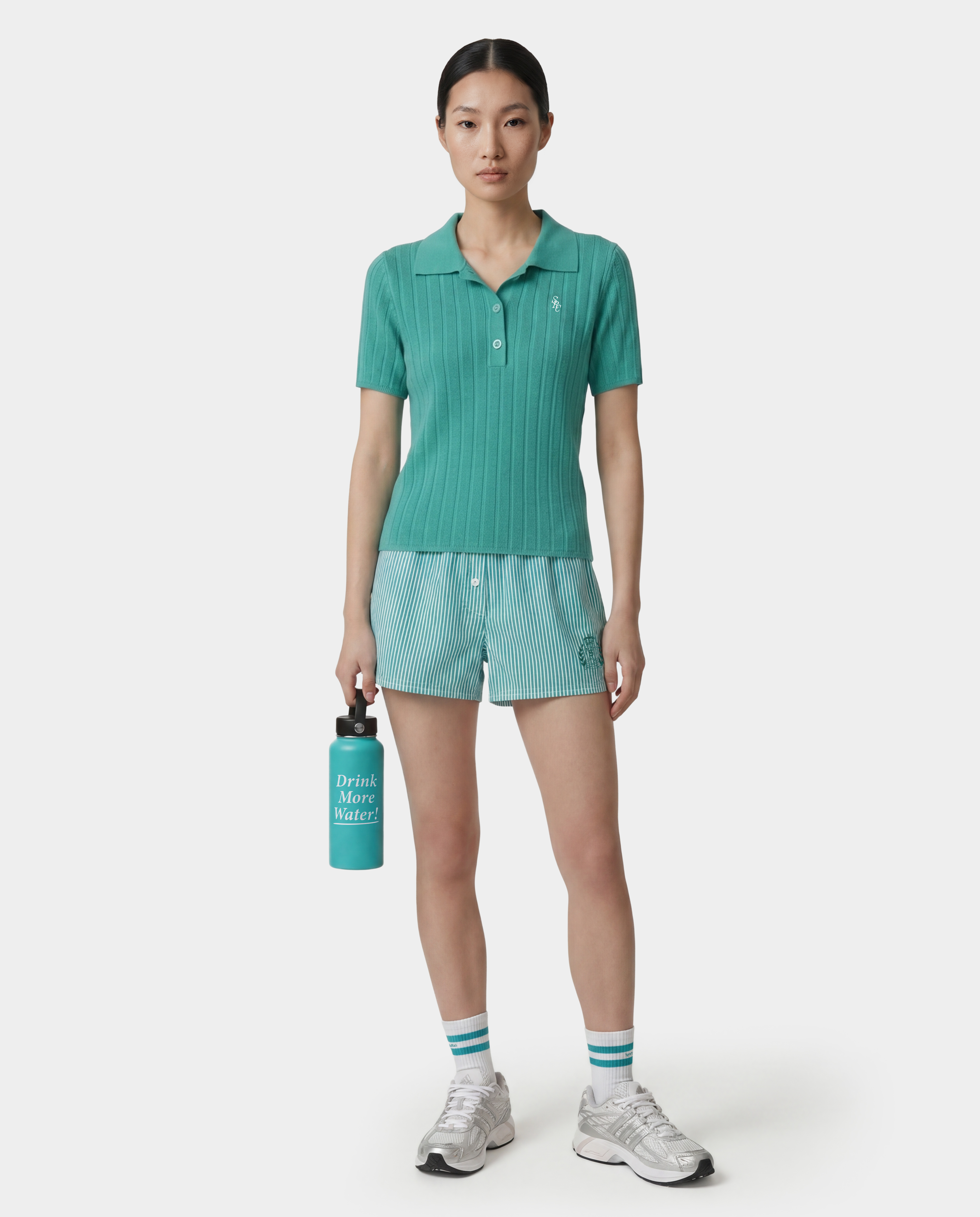 SRC Ribbed Polo - Amalfi Green/White – Sporty & Rich