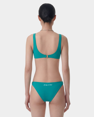 NY Crest Claudia Bikini Top - Amalfi Green/White