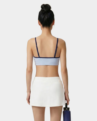 Signature Logo Athletic Bra - Ciel/Navy