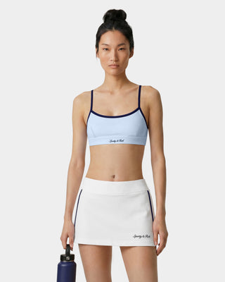 Signature Logo Athletic Bra - Ciel/Navy
