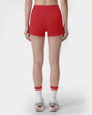 Signature Logo Mini Biker Short - Red/White