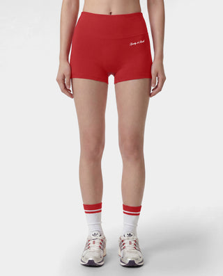 Signature Logo Mini Biker Short - Red/White