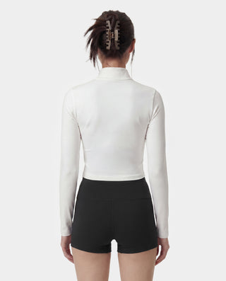 Signature Logo Sports Quarter Zip - White/Black