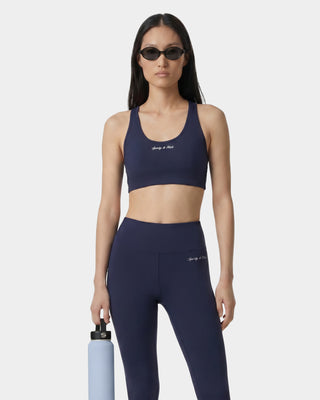 Signature Logo Sports Bra - Navy