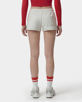 Varsity Crest Disco Short - Heather Gray/Red