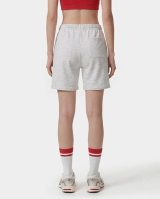 Varsity Crest Gym Short - Heather Gray/Red