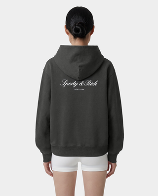 Signature NY Hoodie - Faded Black/White
