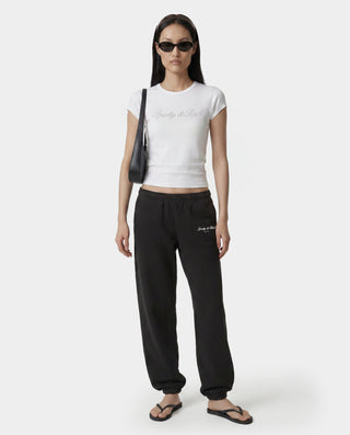Signature NY Sweatpant - Faded Black/White