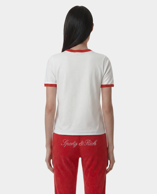 Bold Health Soft Ringer Tee - White/Red