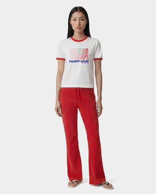 Bold Health Soft Ringer Tee - White/Red