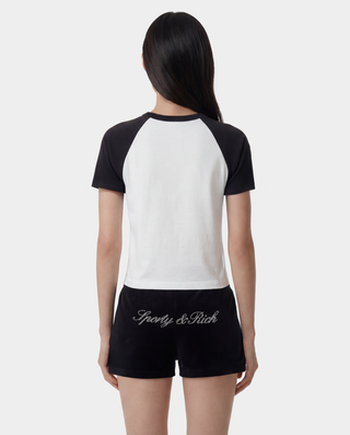 Signature Logo Baby Baseball Tee - White/Black