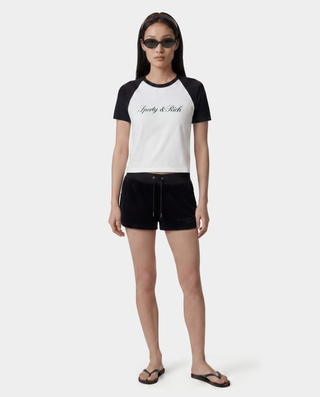Signature Logo Baby Baseball Tee - White/Black