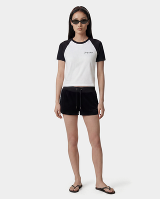 Signature Logo Baby Baseball Tee - White/Black