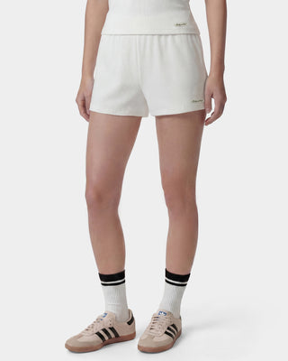 Signature Logo Ribbed House Short - White/Black