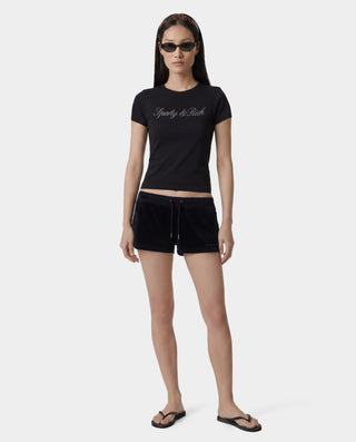 Signature Logo Krystal Short - Black/Crystal