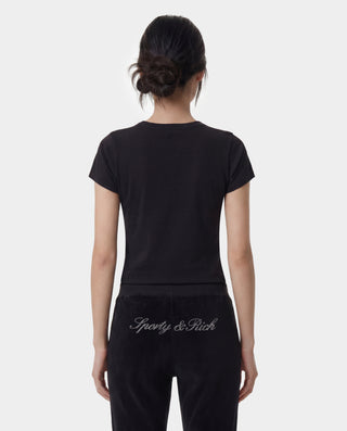 Signature Logo Krystal Tee - Black/Crystal