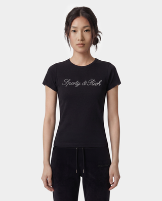 Signature Logo Krystal Tee - Black/Crystal