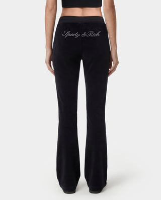 Signature Logo Krystal Sweatpant - Black/Crystal