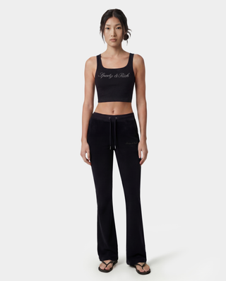 Signature Logo Krystal Sweatpant - Black/Crystal