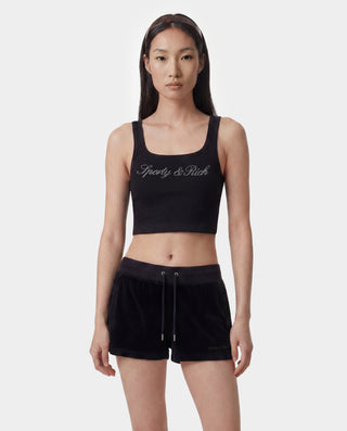 Signature Logo Krystal Tank - Black/Crystal