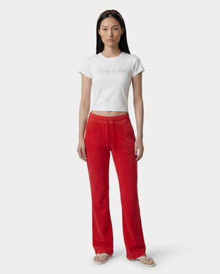 Signature Logo Krystal Sweatpant - Red/Crystal