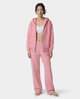 Yankees Krystal Zip Hoodie - Candy/White
