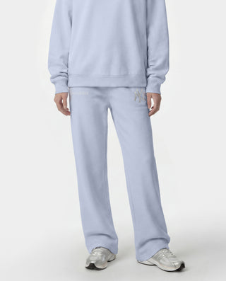 Yankees Krystal Wide Sweatpant - Ciel/White