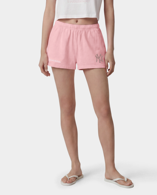 Yankees Krystal Disco Short - Candy/White