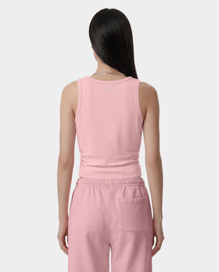 Yankees Krystal Cropped Tank - Candy/White