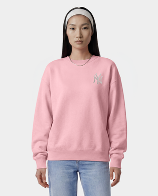 Yankees Krystal Crewneck - Candy/White