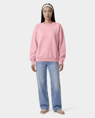Yankees Krystal Crewneck - Candy/White