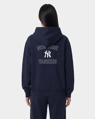 Yankees Curve Hoodie - Dark Navy/White