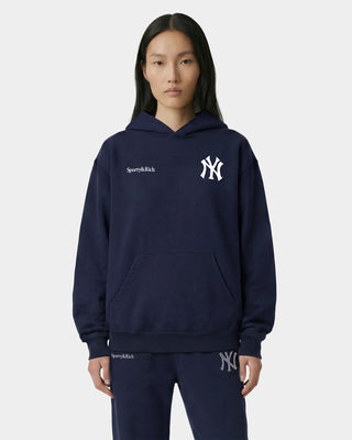 Yankees Curve Hoodie - Dark Navy/White