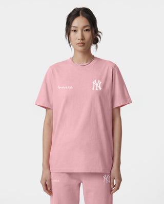 Yankees Arch T-Shirt - Candy/White