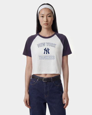 Yankees Arch Baby Baseball Tee - White/Dark Navy
