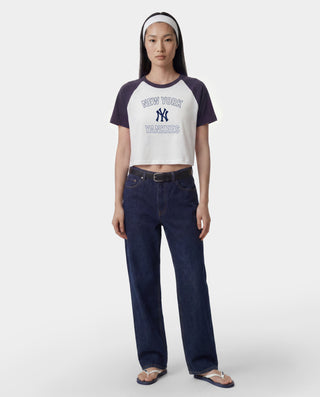 Yankees Arch Baby Baseball Tee - White/Dark Navy
