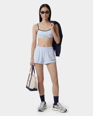 Serif Logo Embroidered Disco Short - Ciel
